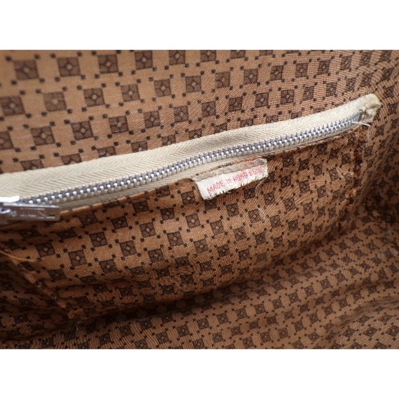 Vintage 50s Black Wicker Lucite Handle Handbag Made in Hong Kong Mid Century - Picture 4 of 6